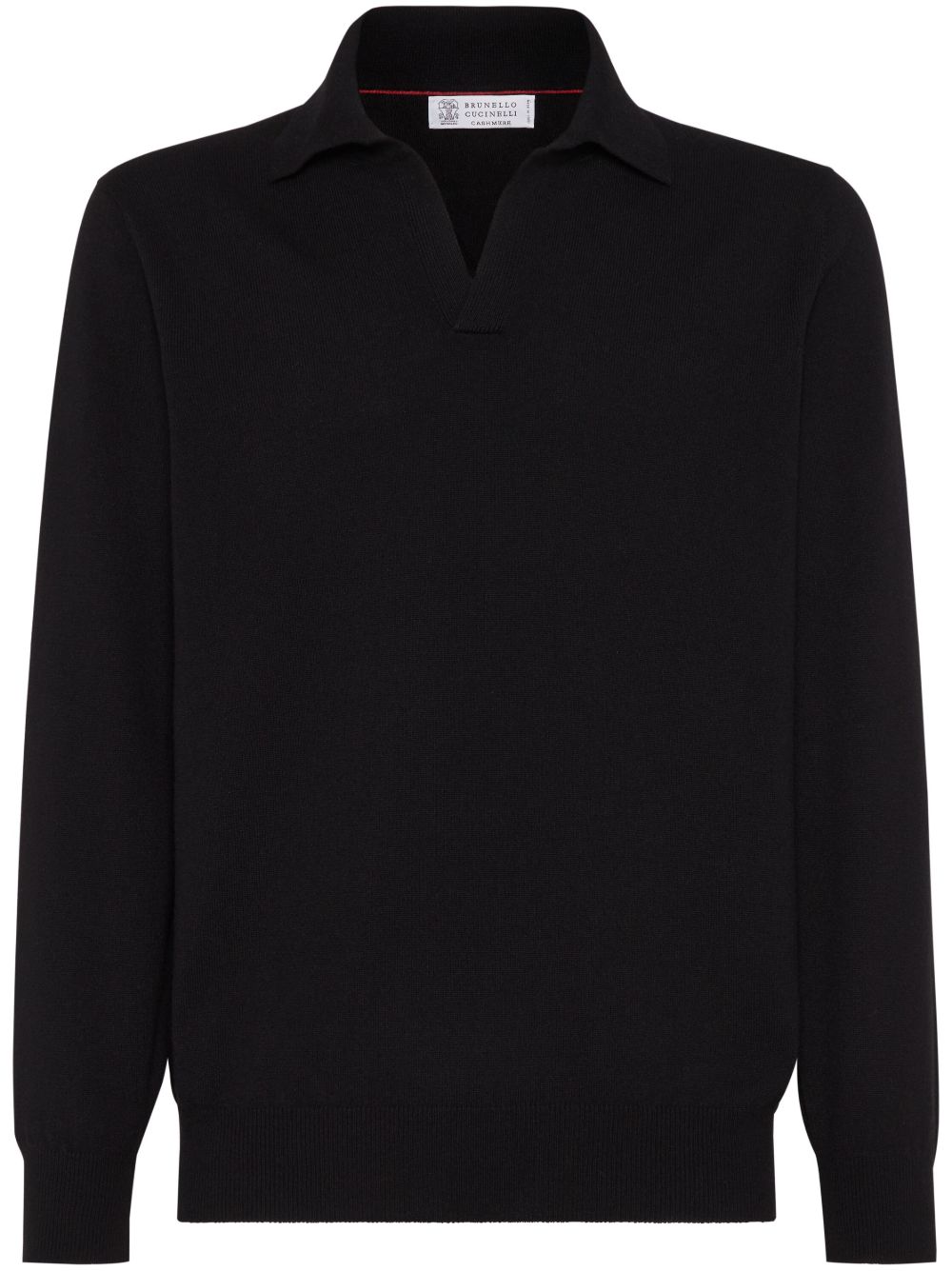 Brunello Cucinelli 羊绒polo衫 - 黑色
