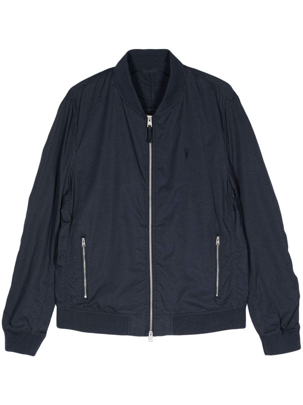AllSaints Bassett Ramskull 刺绣飞行员夹克 - 蓝色