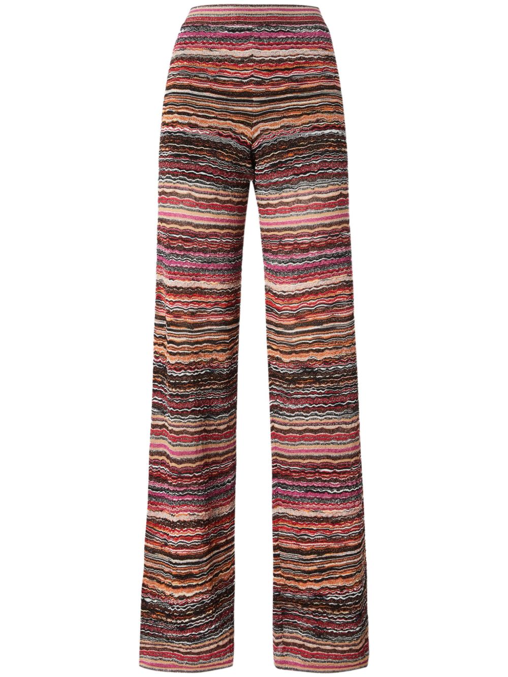 Missoni 条纹长裤 - 红色