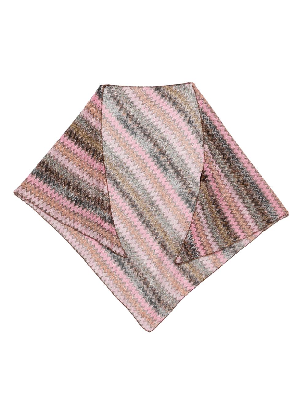 Missoni Z字形图案围巾 - 粉色