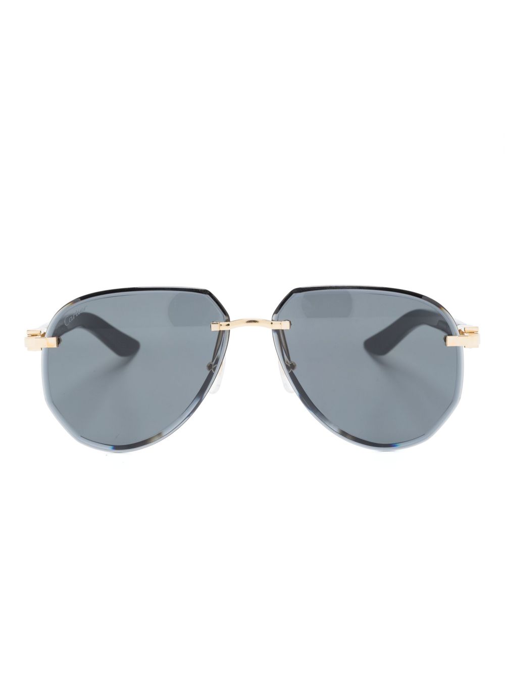 Cartier Eyewear Signature C de Cartier 太阳眼镜 - 白色