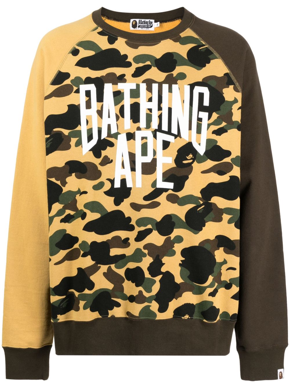 A BATHING APE® Camo Crazy 棉卫衣 - 黄色