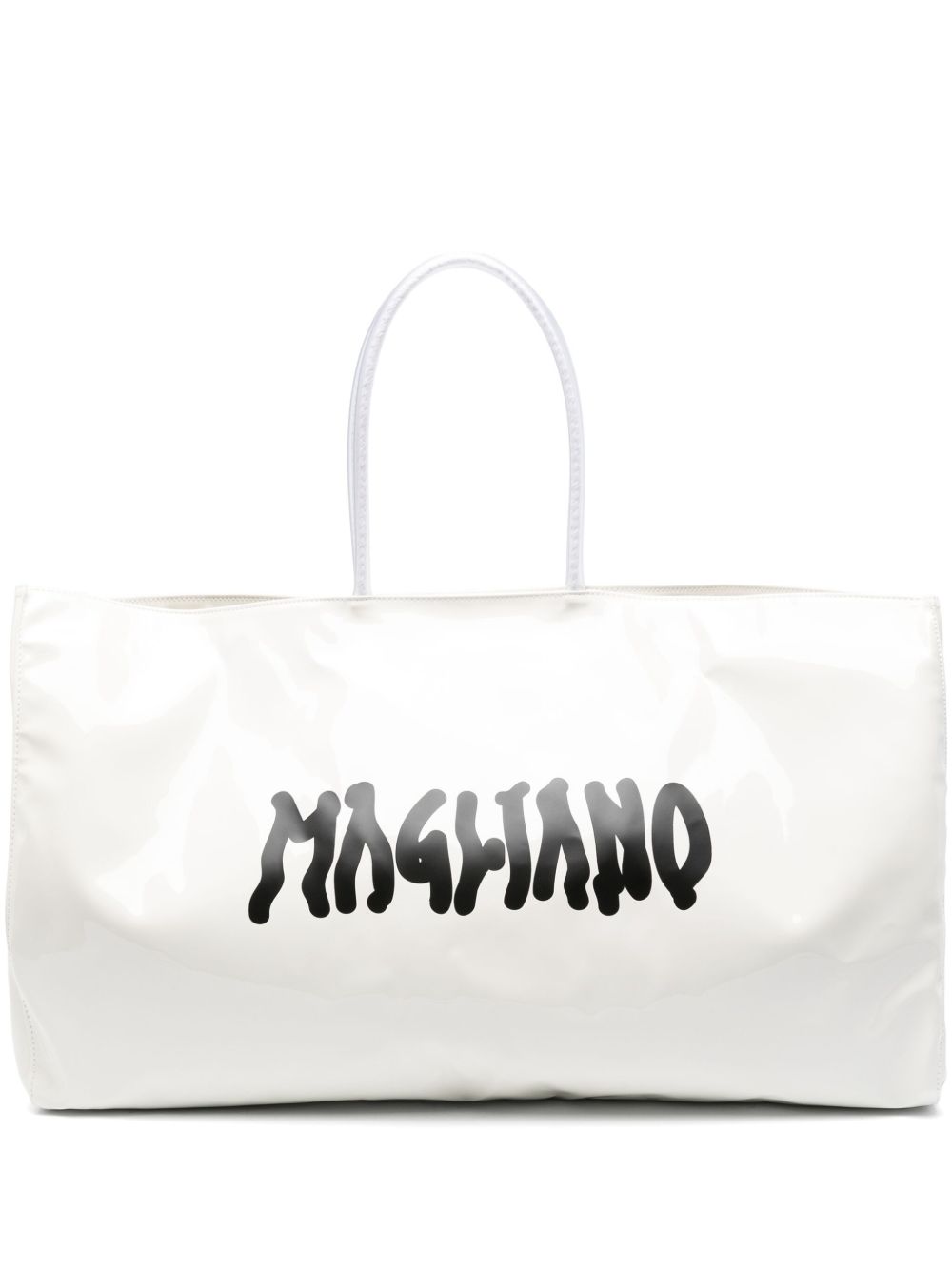 Magliano logo印花托特包 - 白色