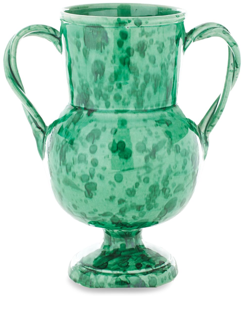 Cabana Amphora 釉面饰面花瓶（13厘米） - 绿色