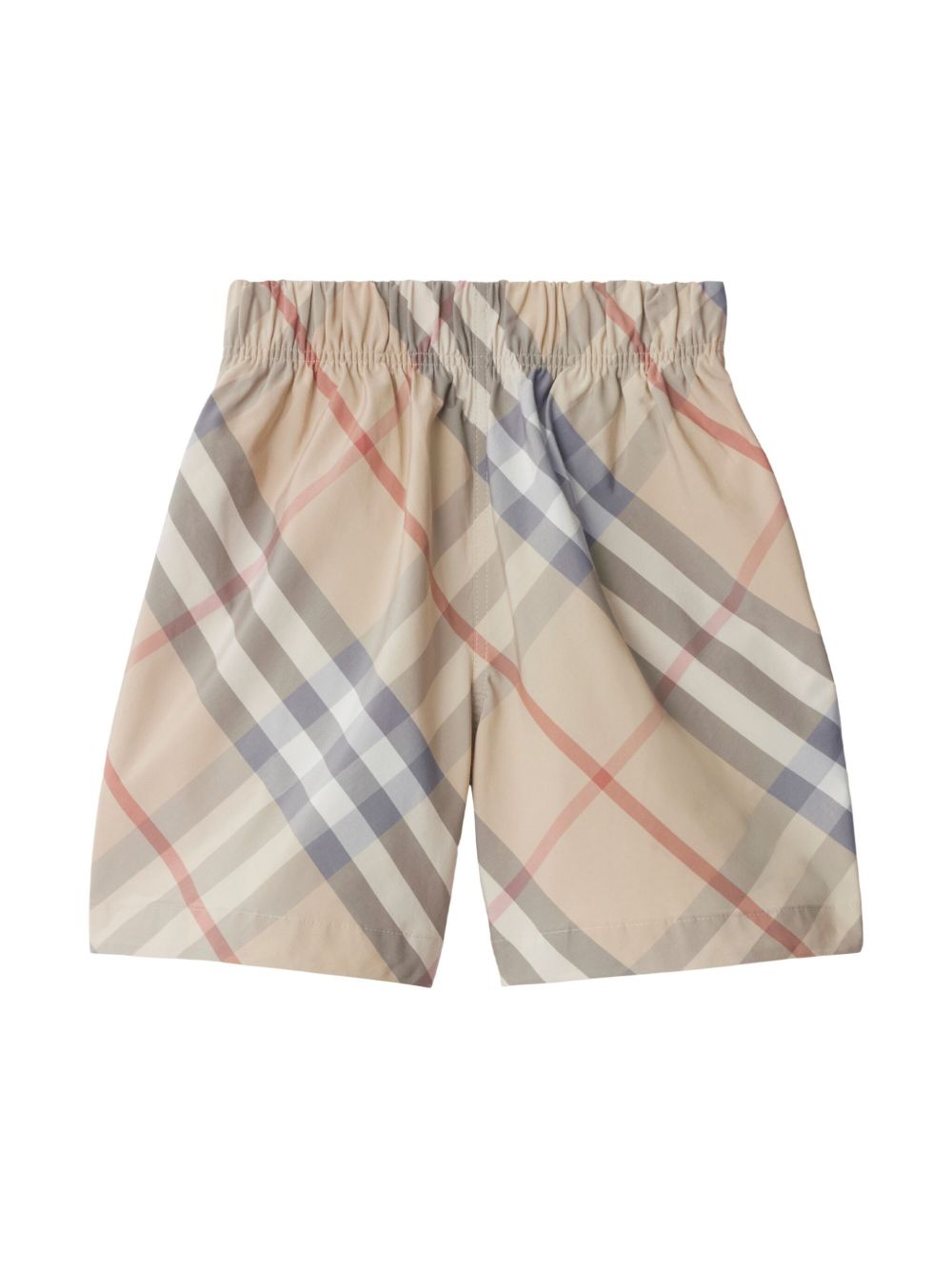 Burberry Kids 格纹休闲短裤 - 中性色