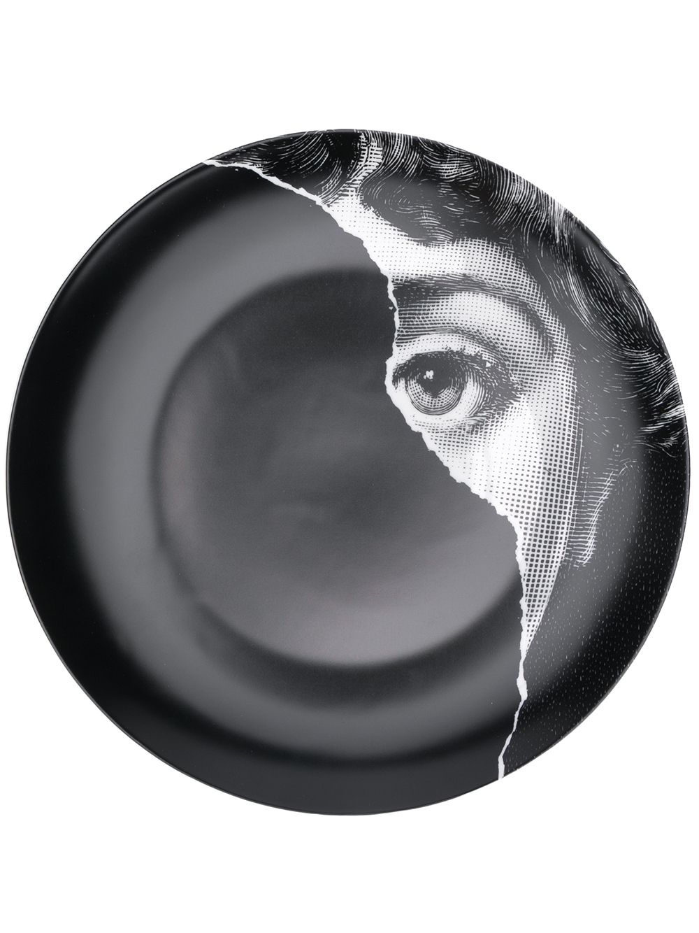 Fornasetti Lina Cavalieri 印花墙面挂饰餐盘 - 黑色
