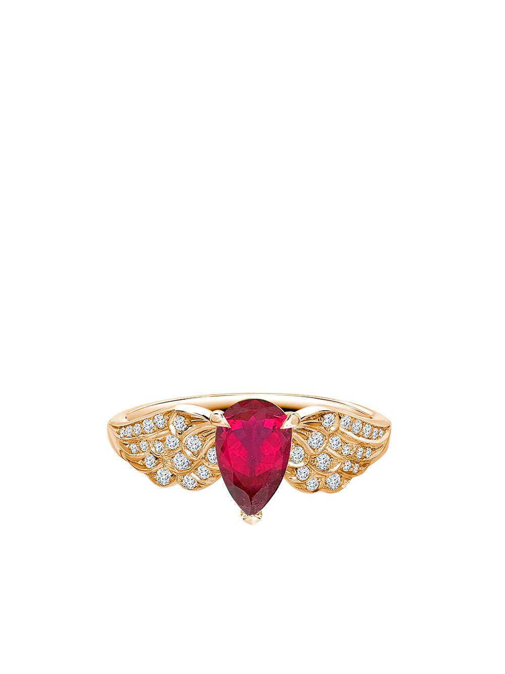 Pragnell Tiara 18K玫瑰金红宝石钻石戒指 - 金色