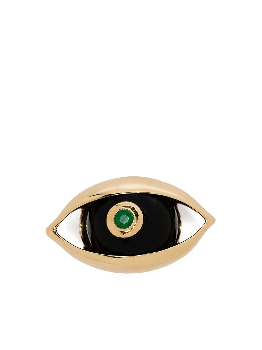 ZEEMOU ZENG Eye 18K黄金钻石胸针 - 金色