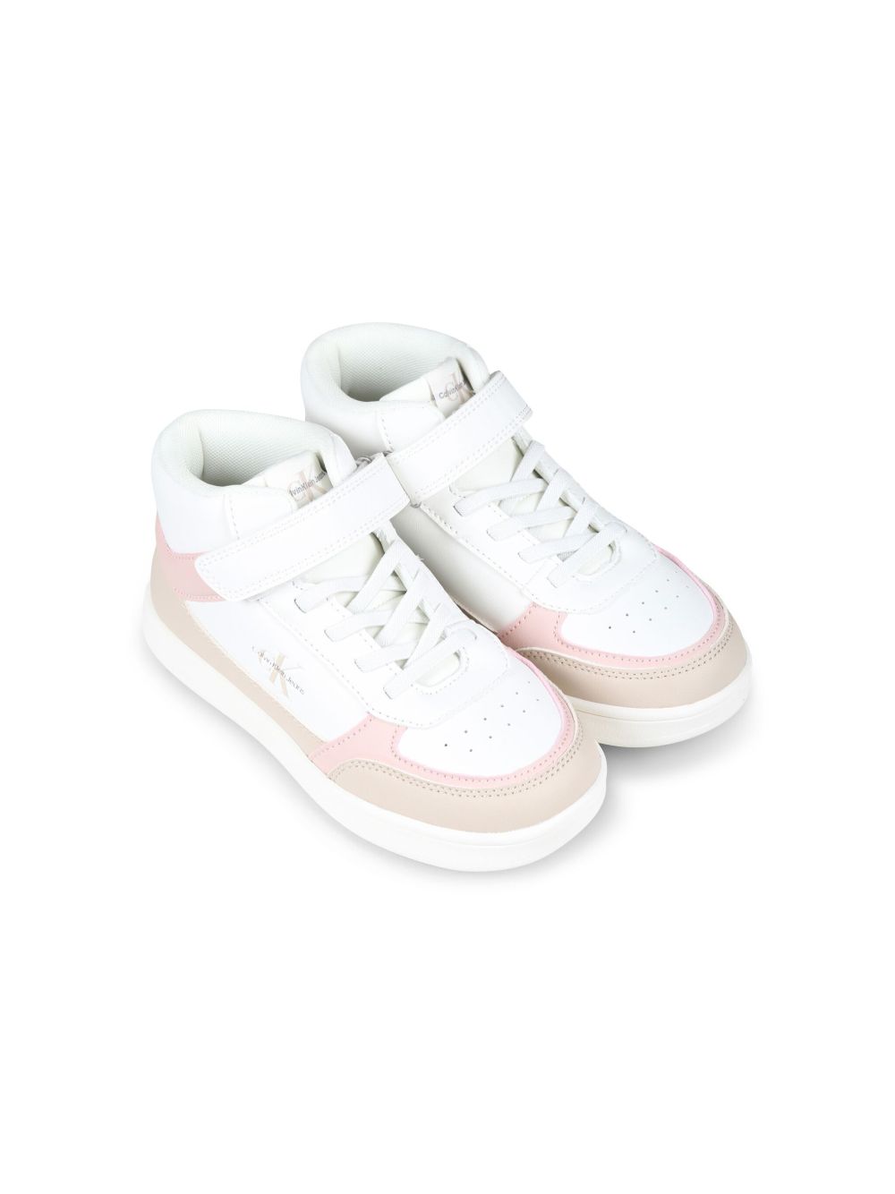 Calvin Klein Kids logo印花运动鞋 - 白色