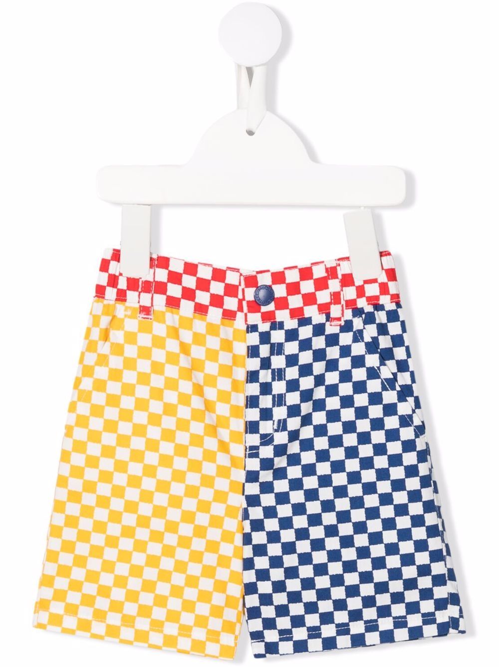 Stella McCartney Kids 斯特拉·麦卡特尼 格纹短裤 - 蓝色