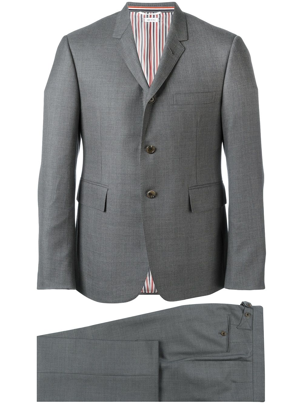 Thom Browne super 120s 斜纹布西装套装 - 灰色