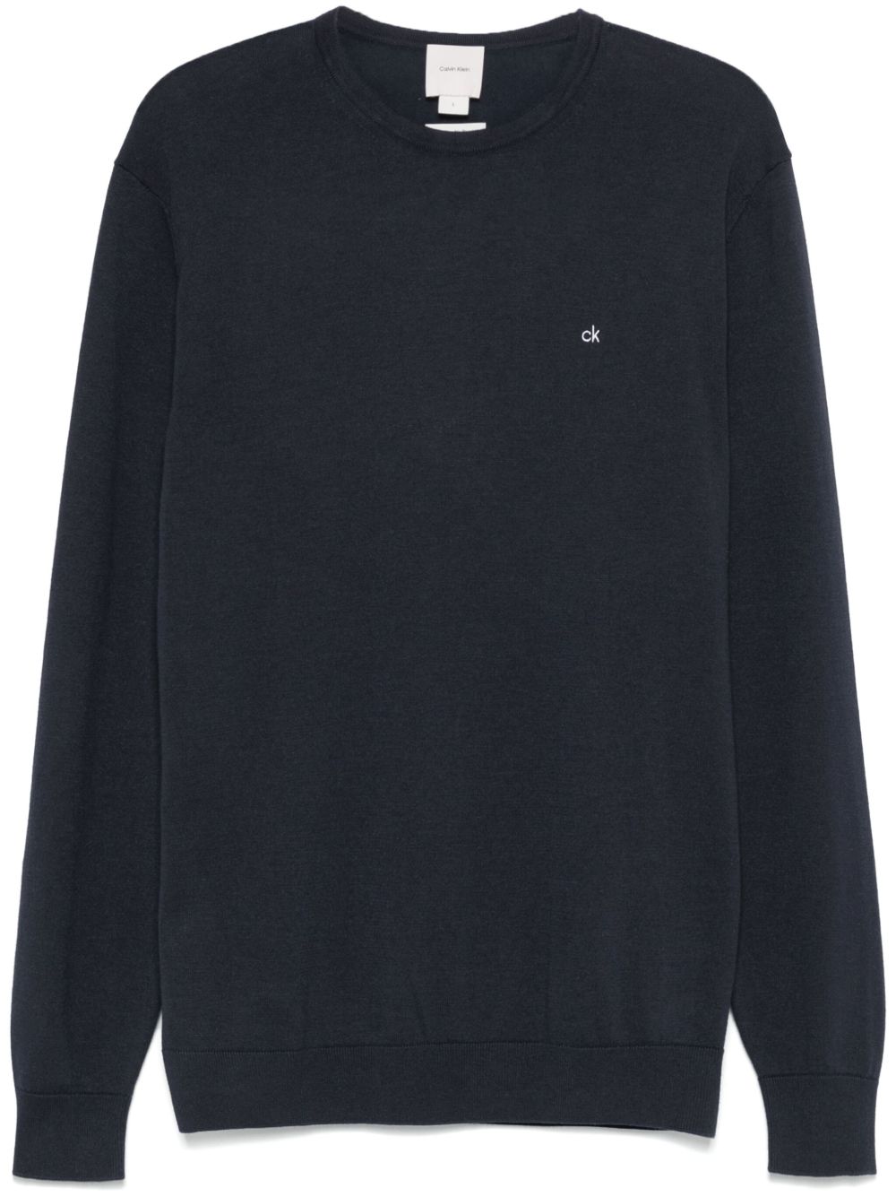 Calvin Klein logo刺绣卫衣 - 蓝色