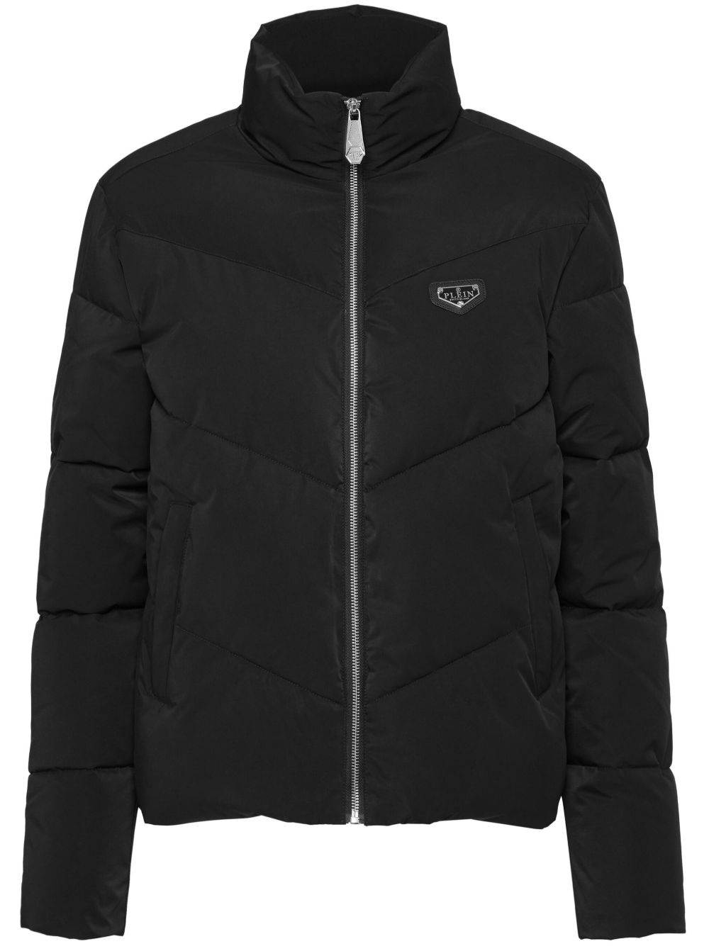 Philipp Plein 长袖蓬松夹克 - 黑色