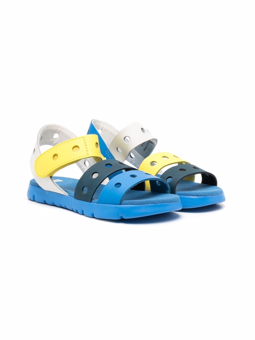 Camper Kids Twins 皮质凉鞋 - 蓝色