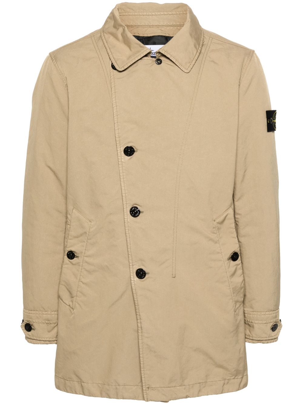 Stone Island 罗盘徽章填充夹克 - 褐色
