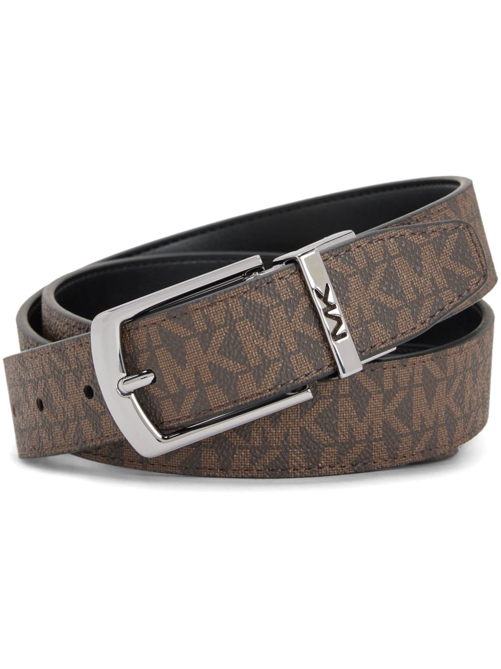 Michael Kors logo印花腰带 - 褐色