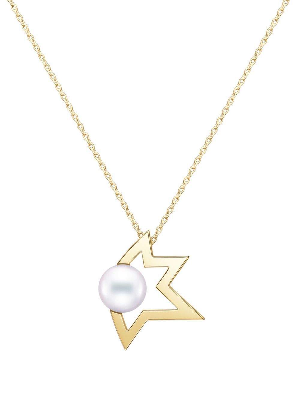 TASAKI 18K黄金 Collection Line Comet Plus 珍珠吊饰项链 - 金色