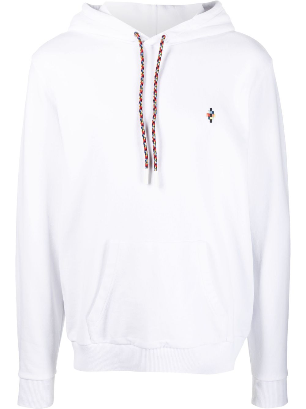 Marcelo Burlon County of Milan logo刺绣连帽衫 - 白色