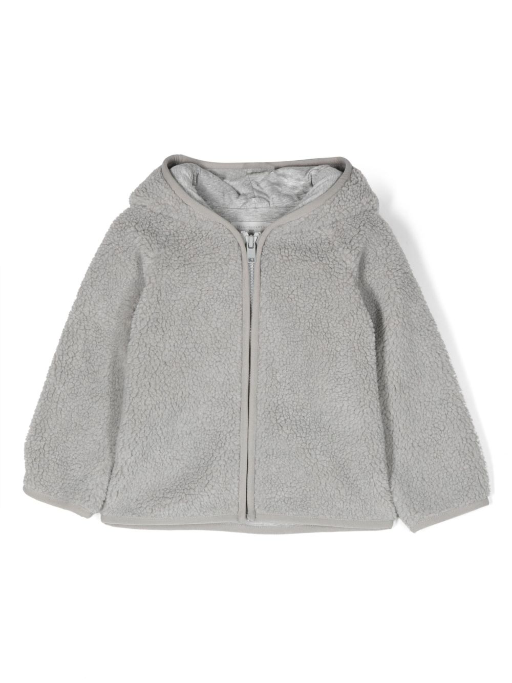 Stella McCartney Kids Bear Ear 连帽抓绒夹克 - 灰色