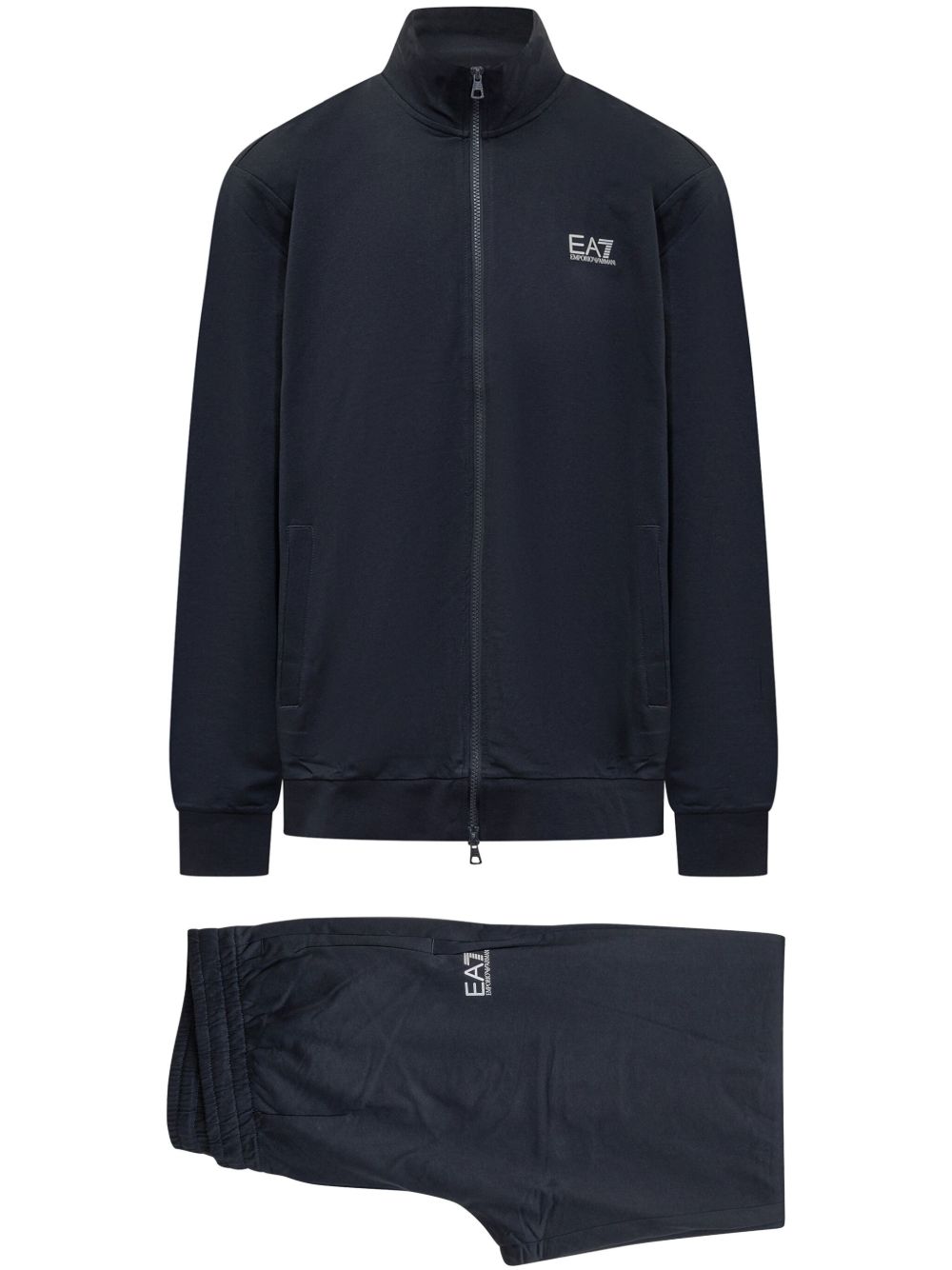 Ea7 Emporio Armani logo印花运动套装 - 蓝色