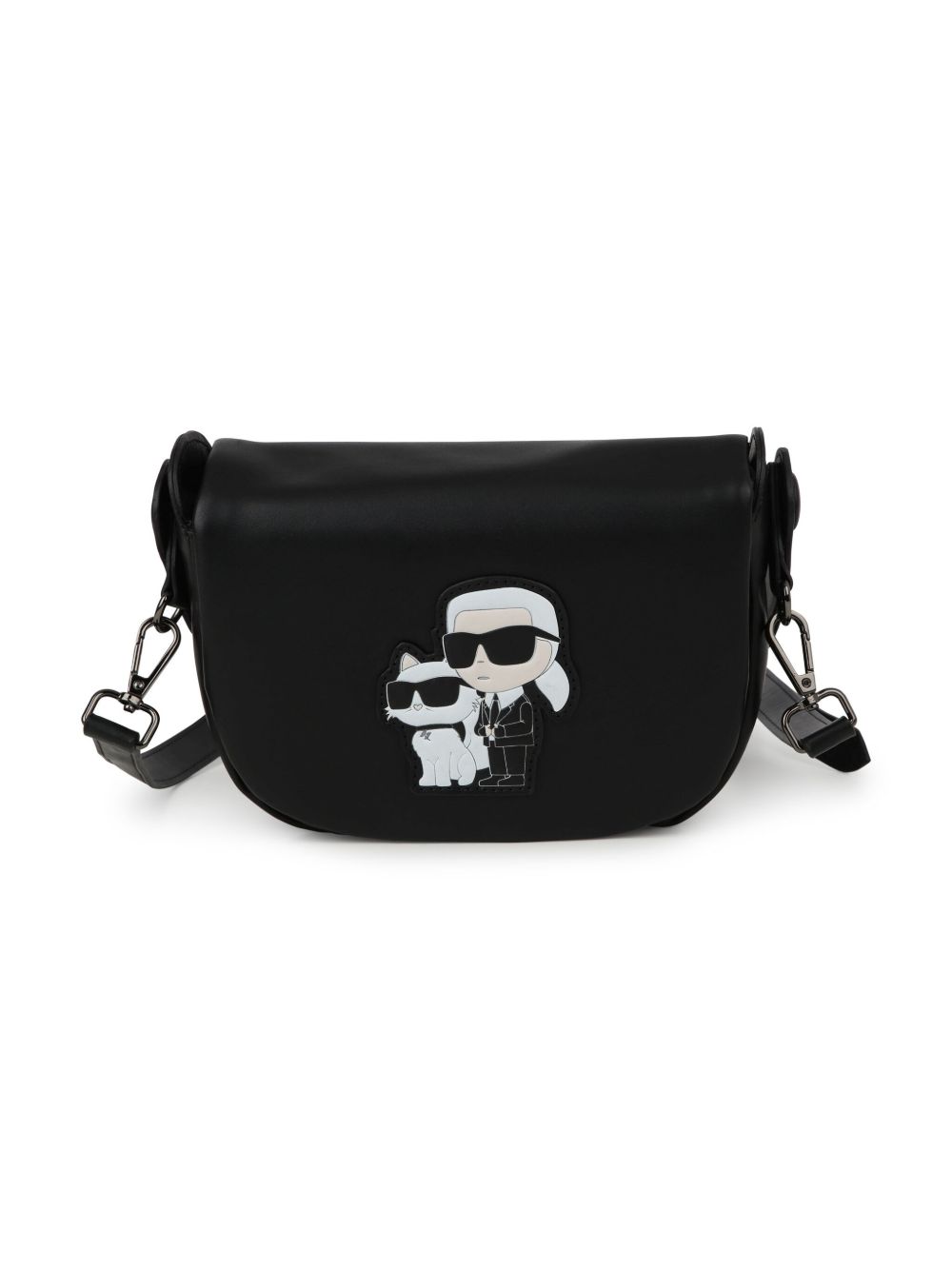 Karl Lagerfeld Kids K/IKONIK 涂层单肩包 - 黑色