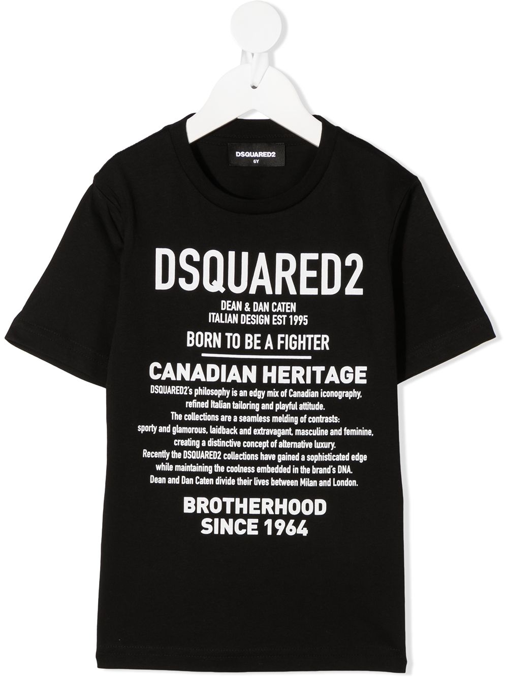 DSQUARED2 KIDS logo印花T恤 - 黑色