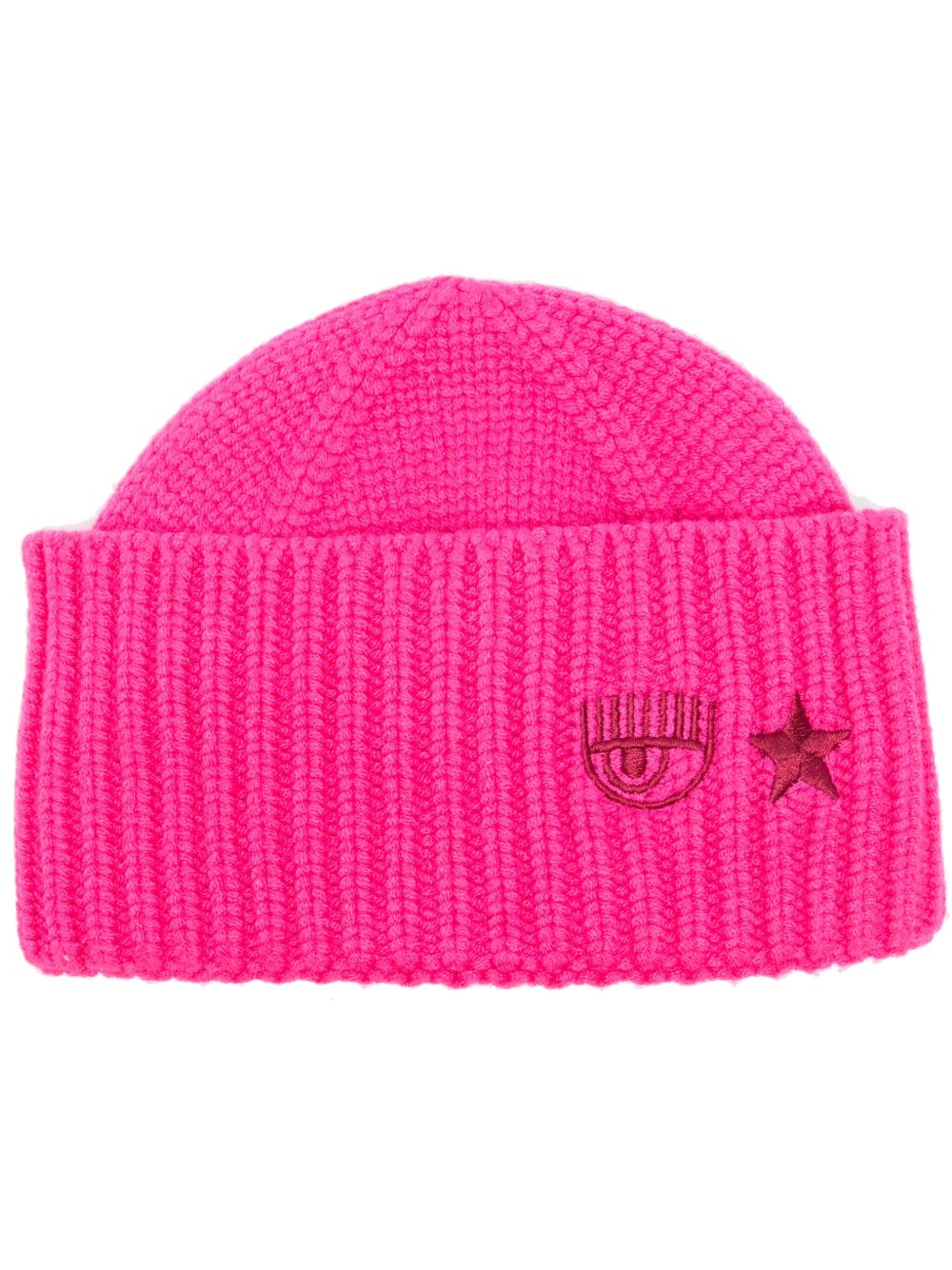 Chiara Ferragni Eye Star 刺绣罗纹套头帽 - 粉色