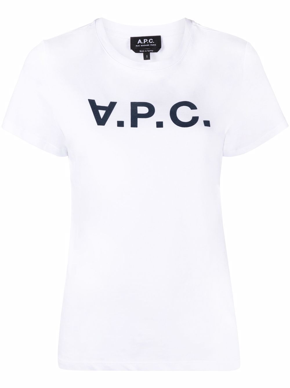 A.P.C. logo印花短袖T恤 - 白色