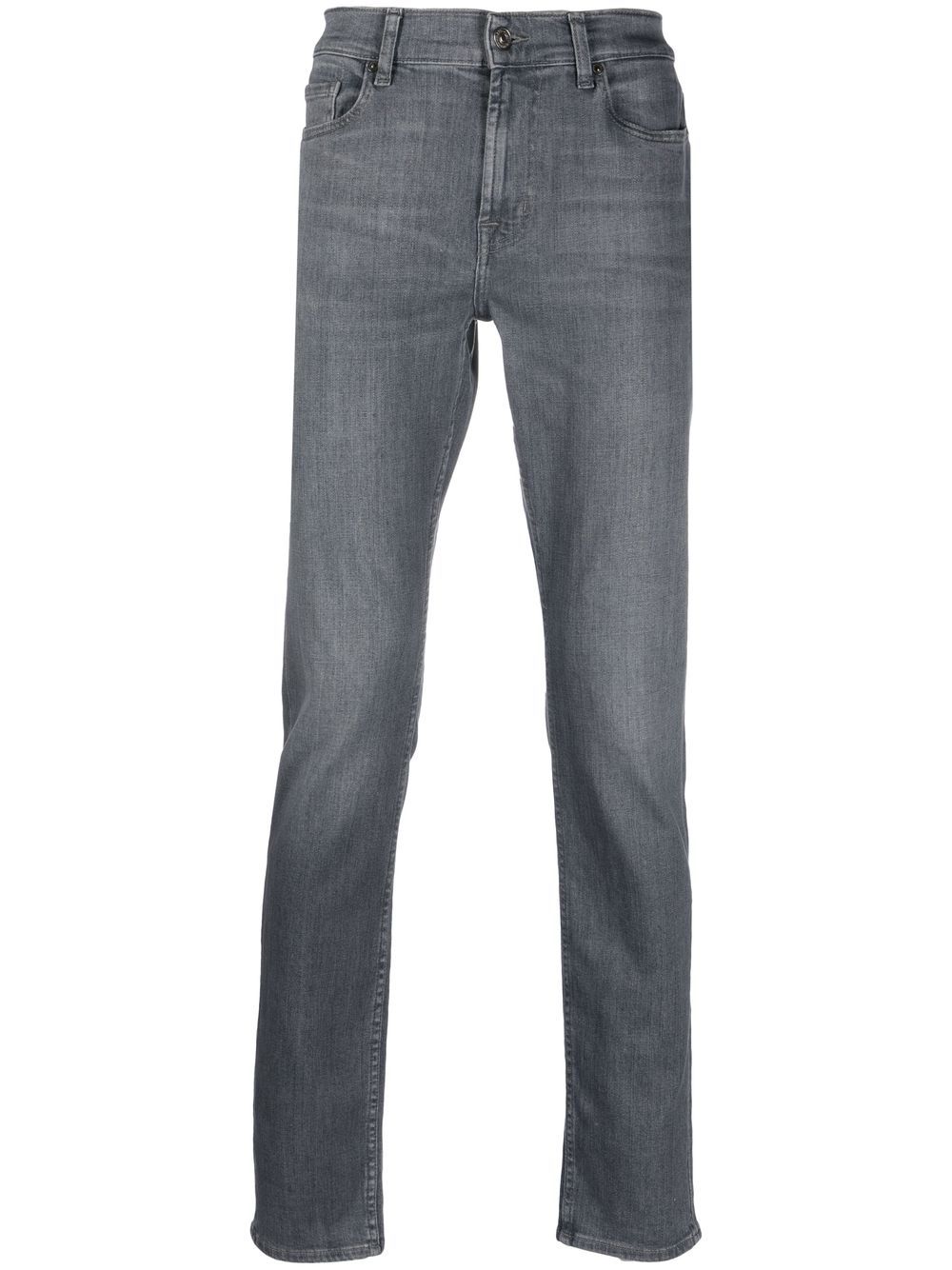 7 For All Mankind 中腰修身牛仔裤 - 灰色
