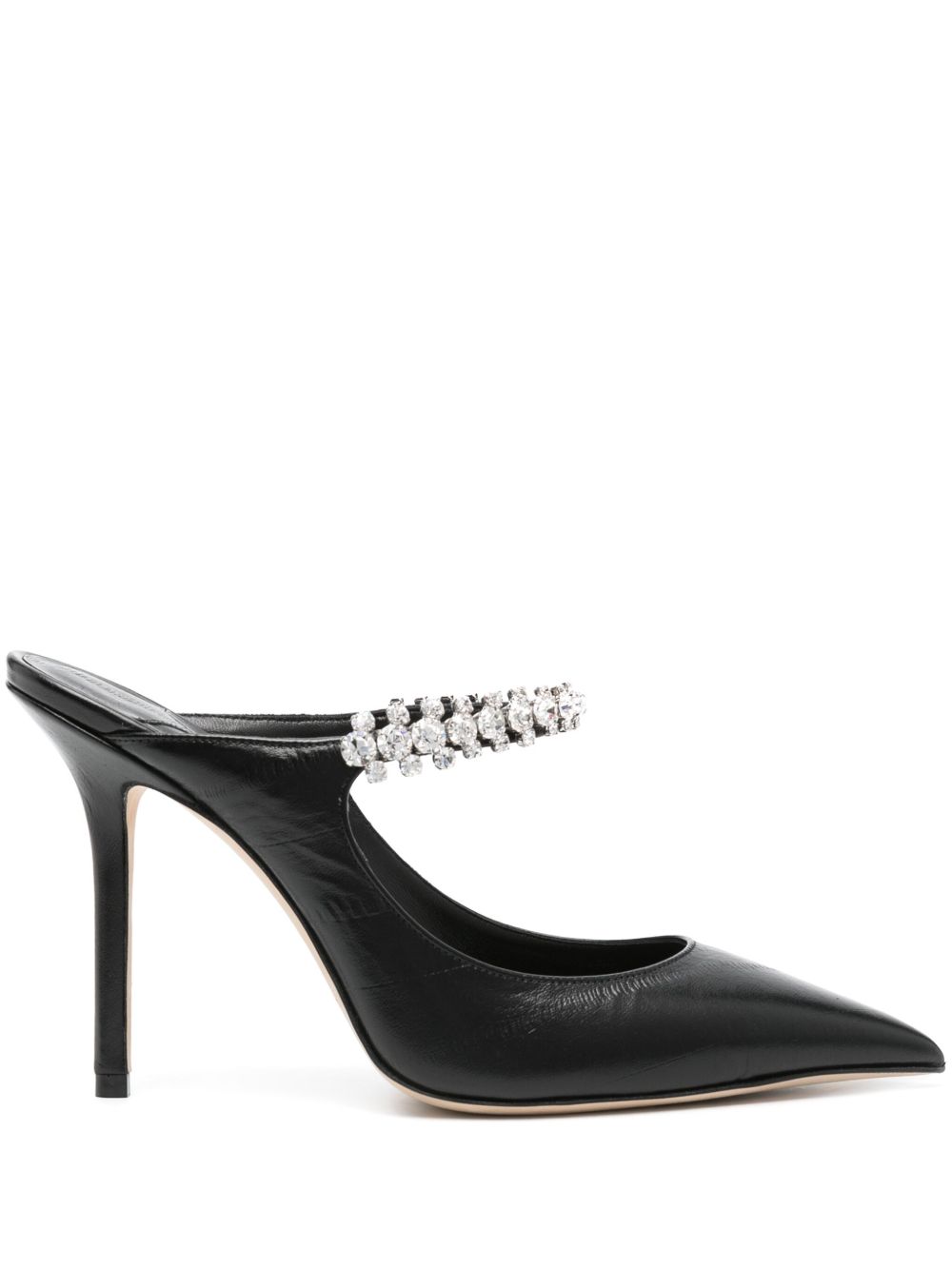 Jimmy Choo Bing 皮质穆勒鞋 - 黑色