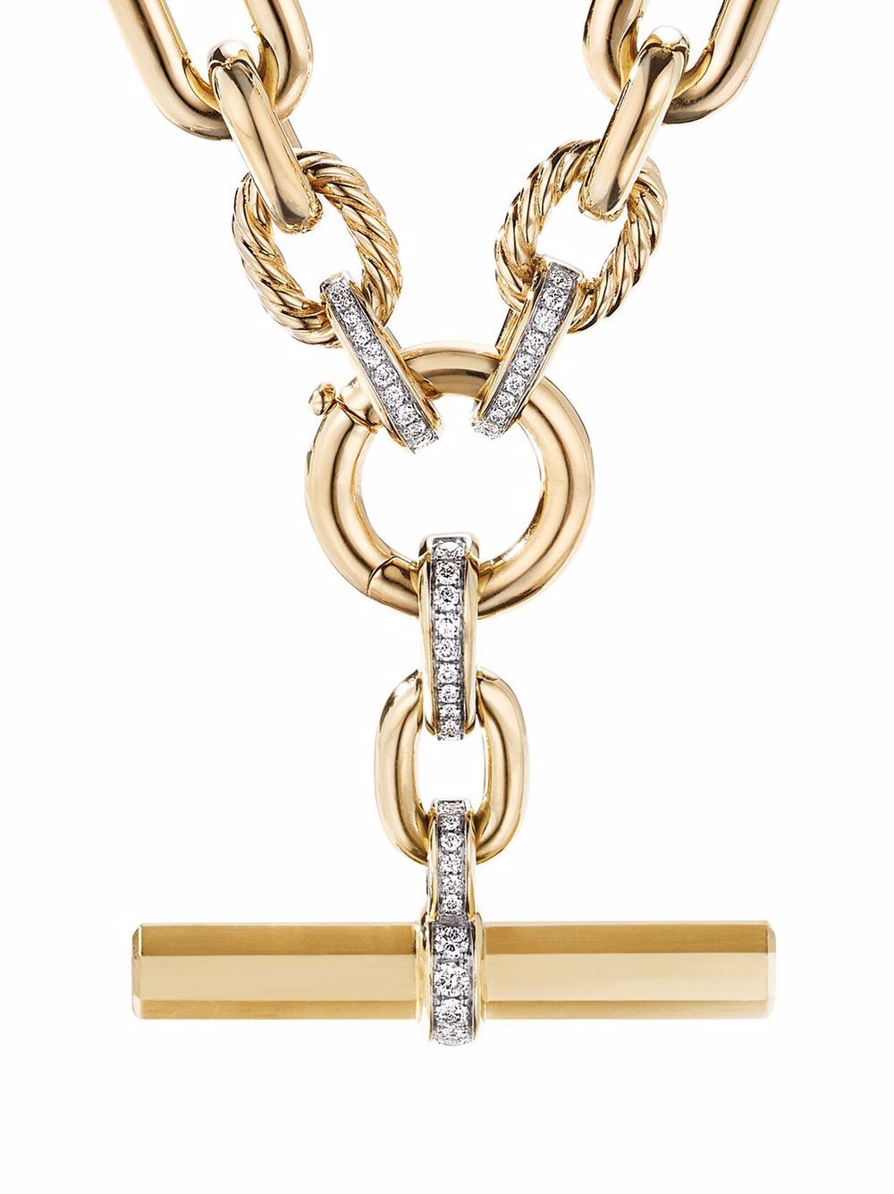 David Yurman 18K黄金 Lexington Chain 钻石项链 - 金色