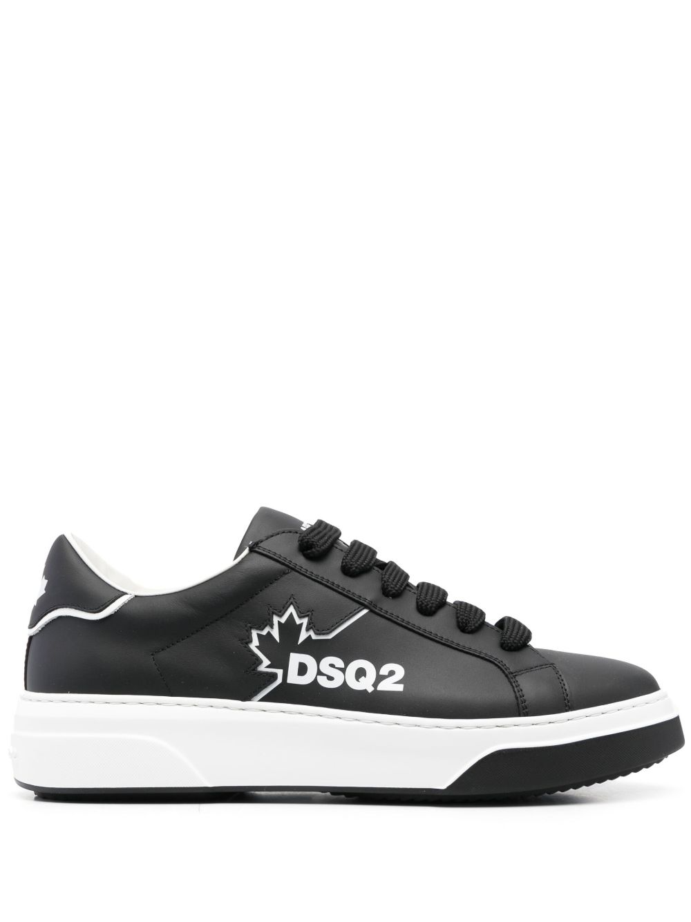 DSQUARED2 Bumper logo印花运动鞋 - 黑色