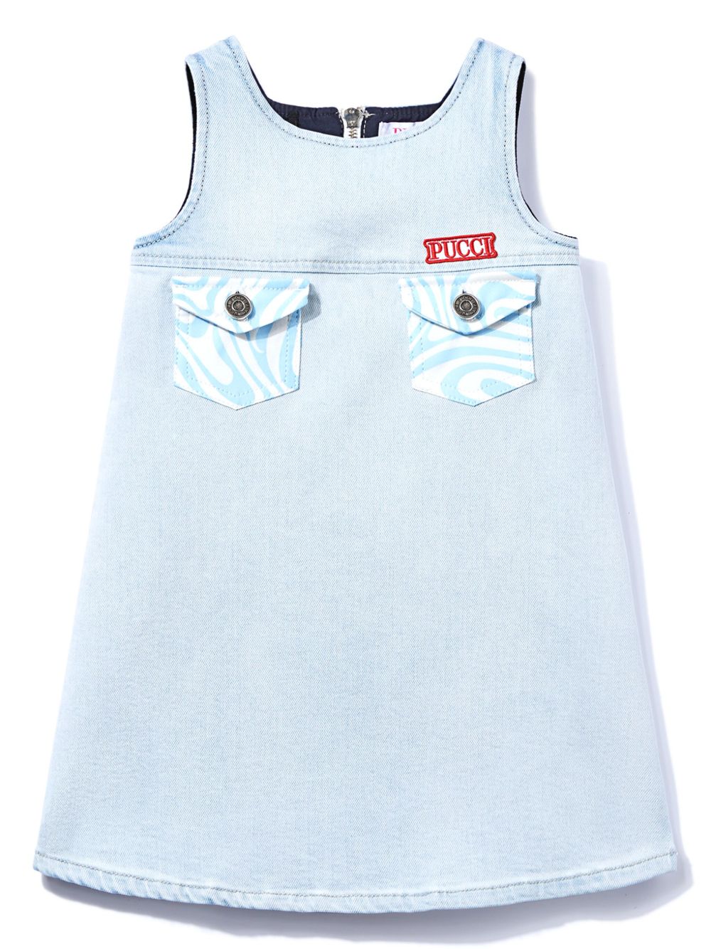 PUCCI Junior 牛仔连衣裙 - 蓝色