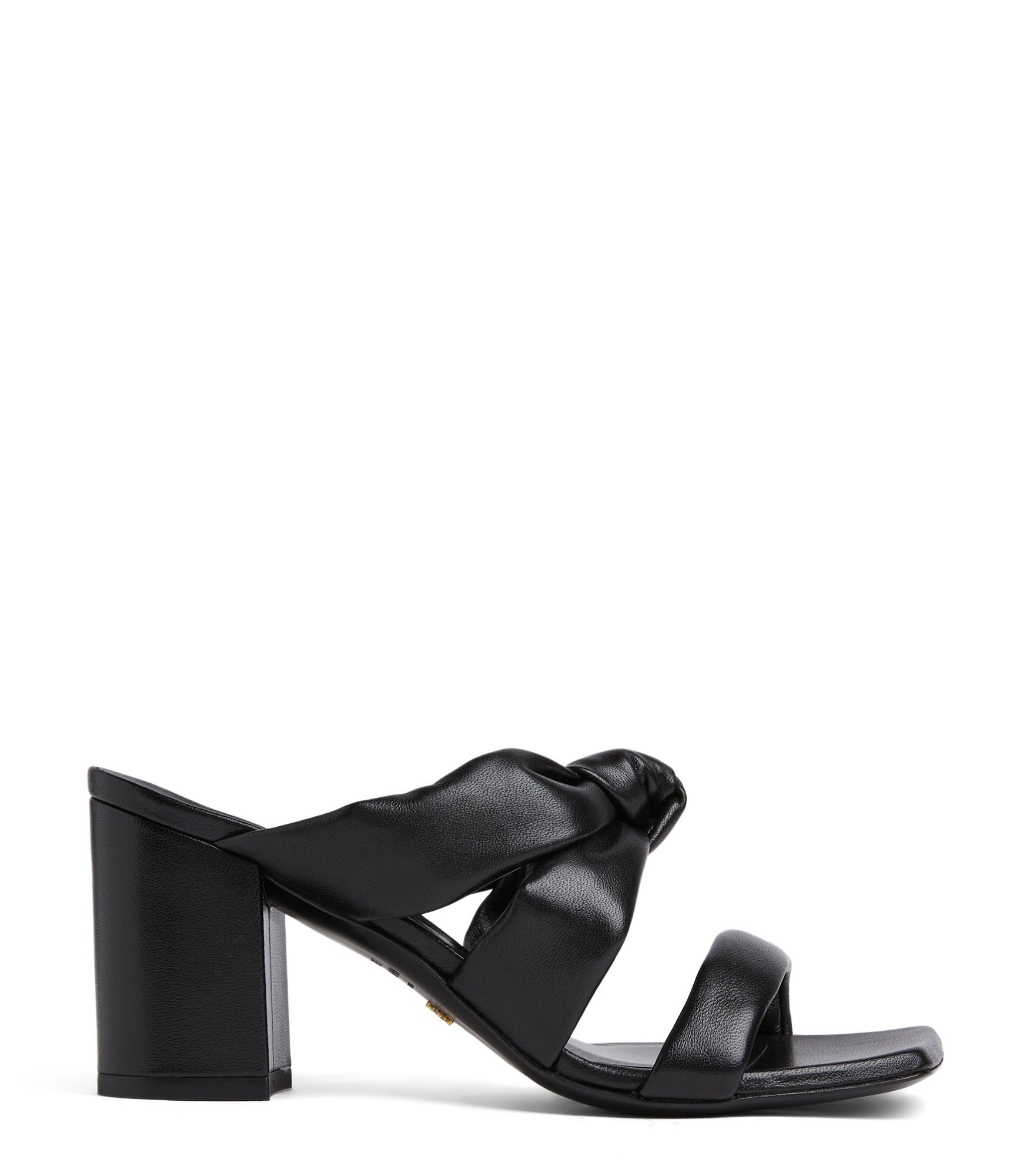 Stuart Weitzman Playa 75 Knot Block Slide - Woman Sandals Black 38