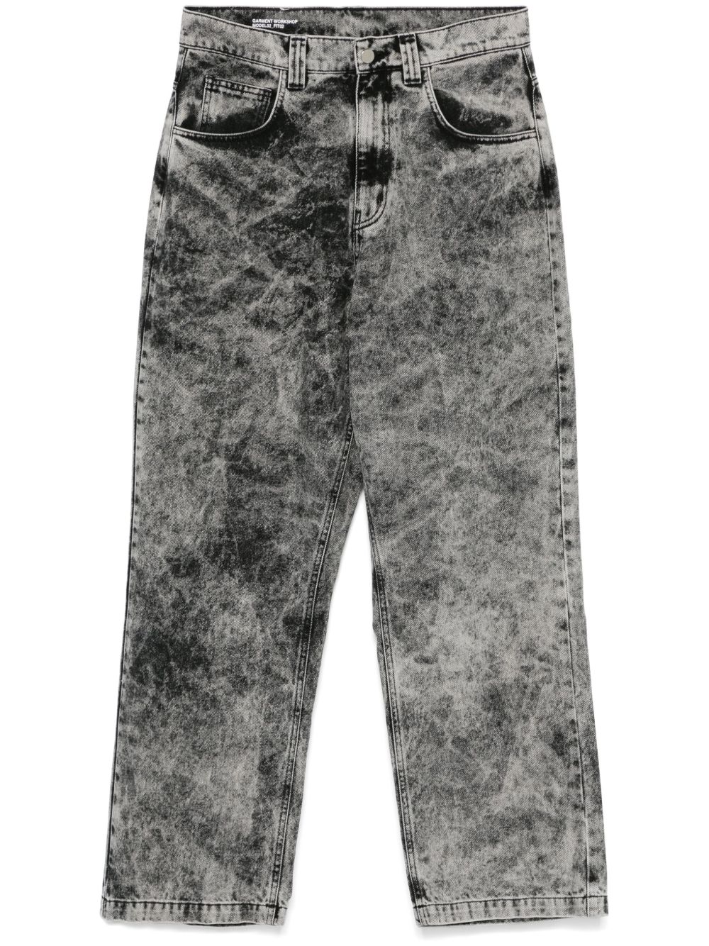Garment workshop 水洗效果牛仔裤 - 黑色