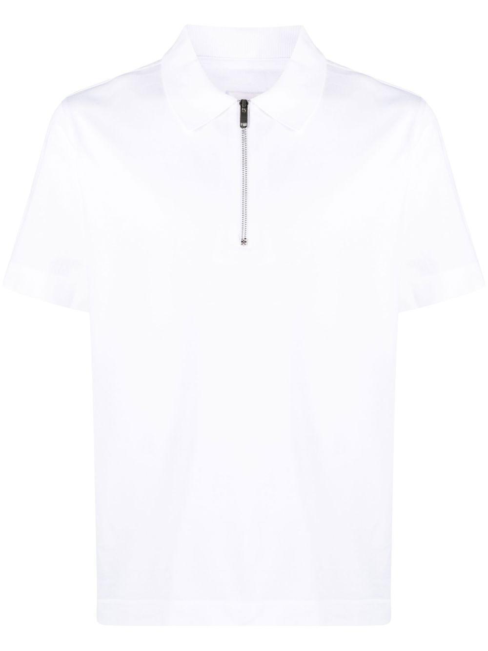 Givenchy 拉链领棉polo领上衣 - 白色