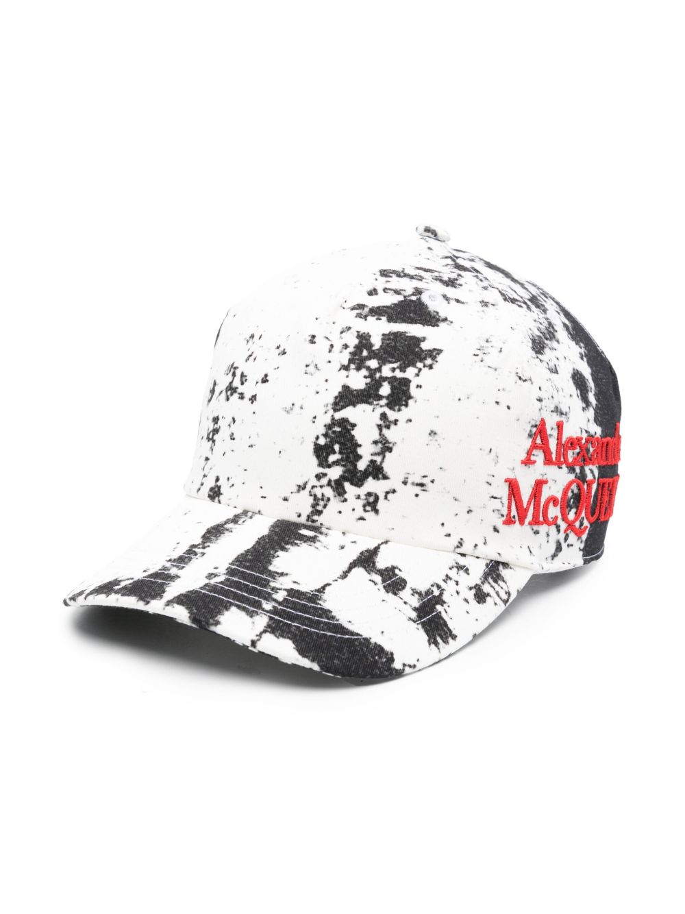Alexander McQueen 抽象印花棉渔夫帽 - 白色