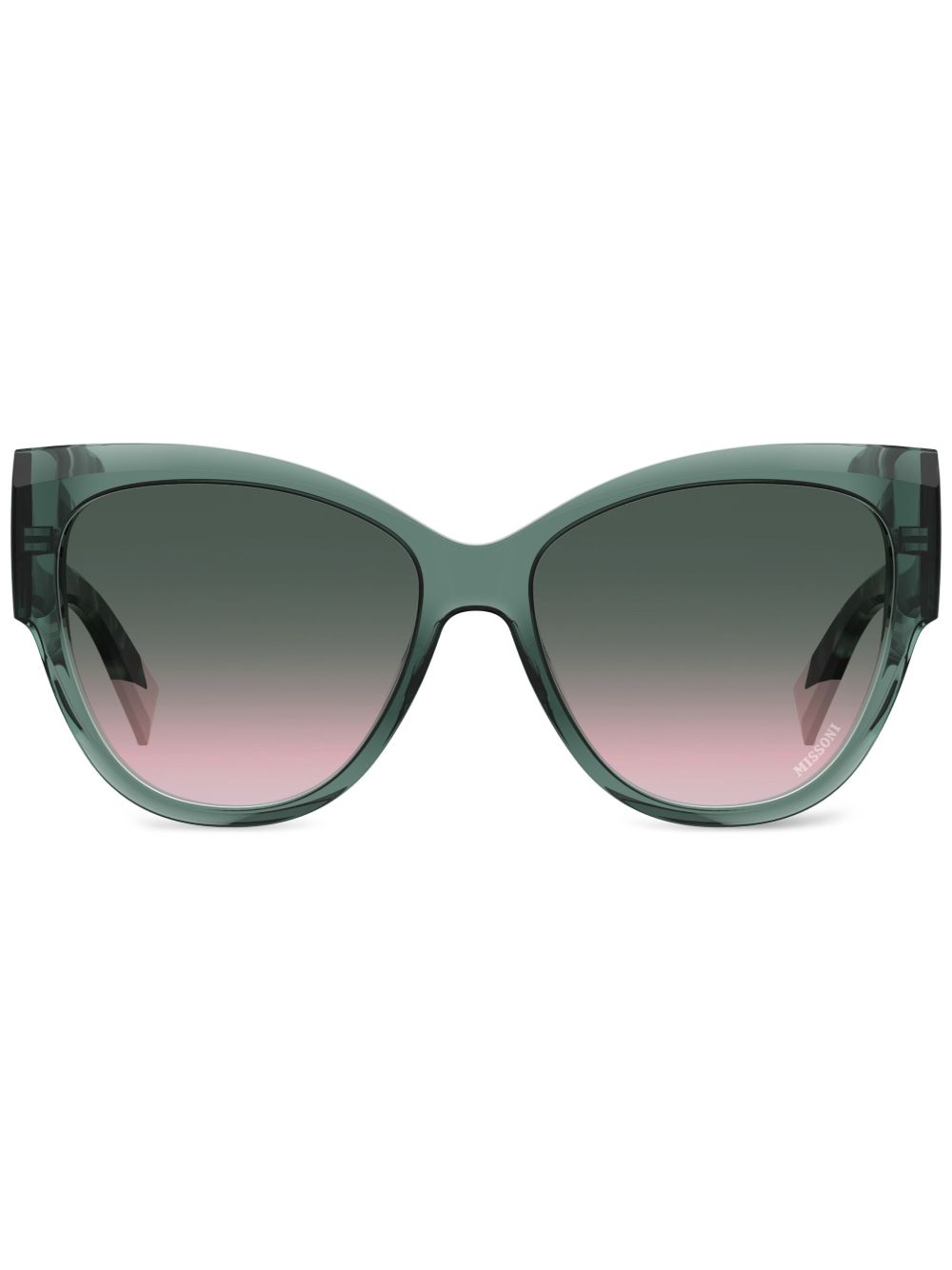 MISSONI EYEWEAR logo雕刻太阳眼镜 - 绿色
