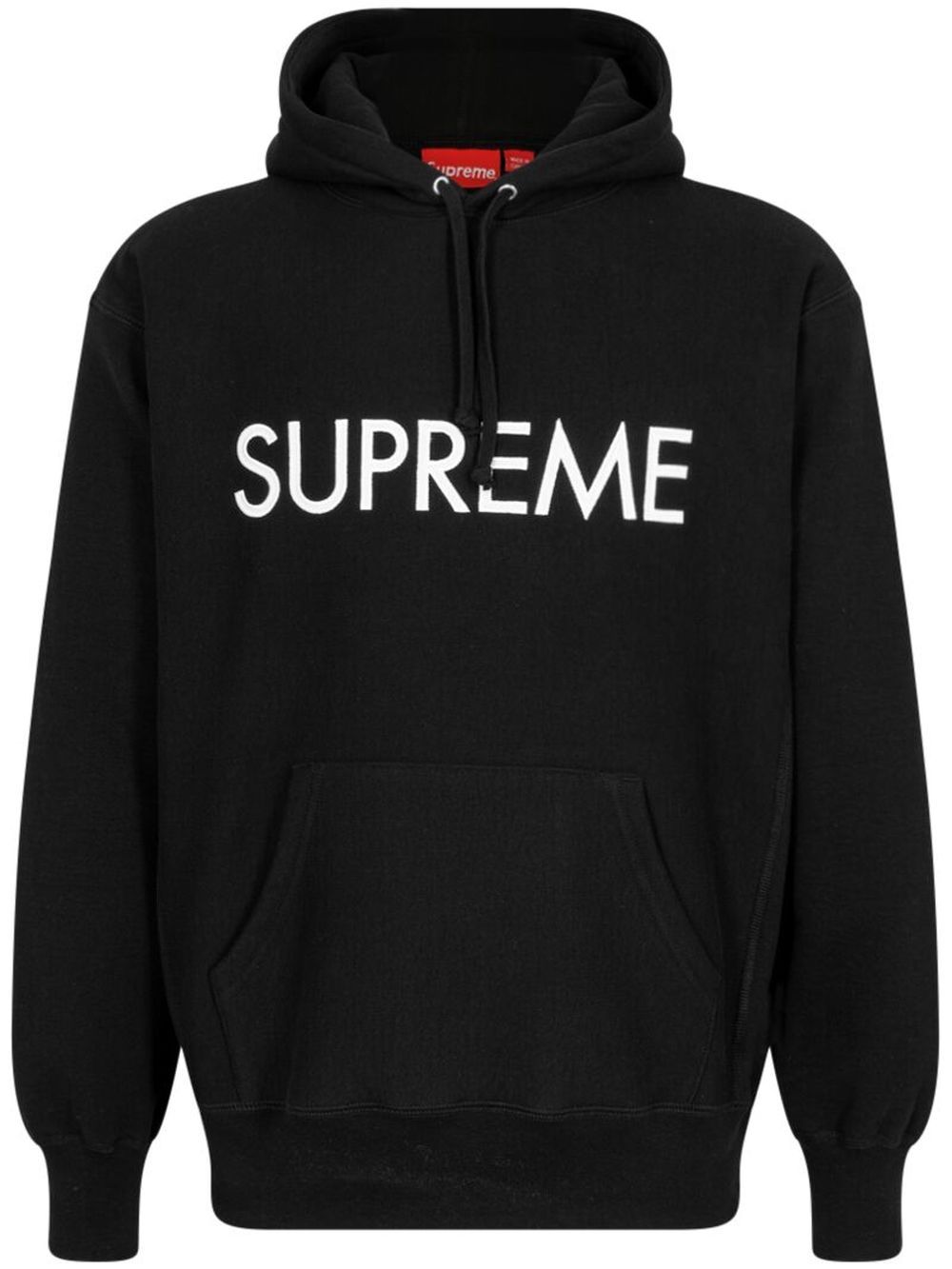 Supreme Capital 长袖连帽衫 - 黑色