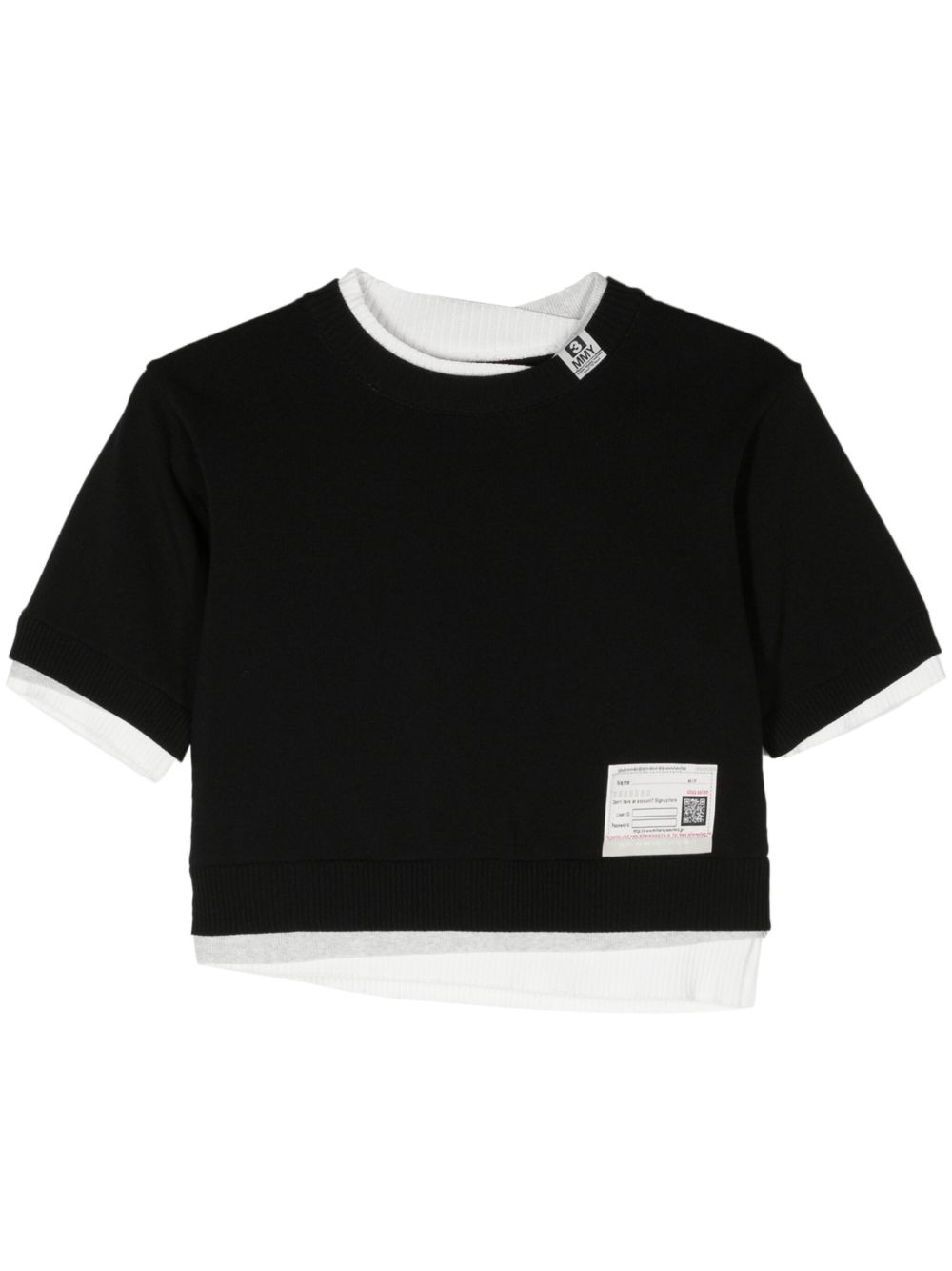 Maison MIHARA YASUHIRO 分层式密织毛衣 - 黑色