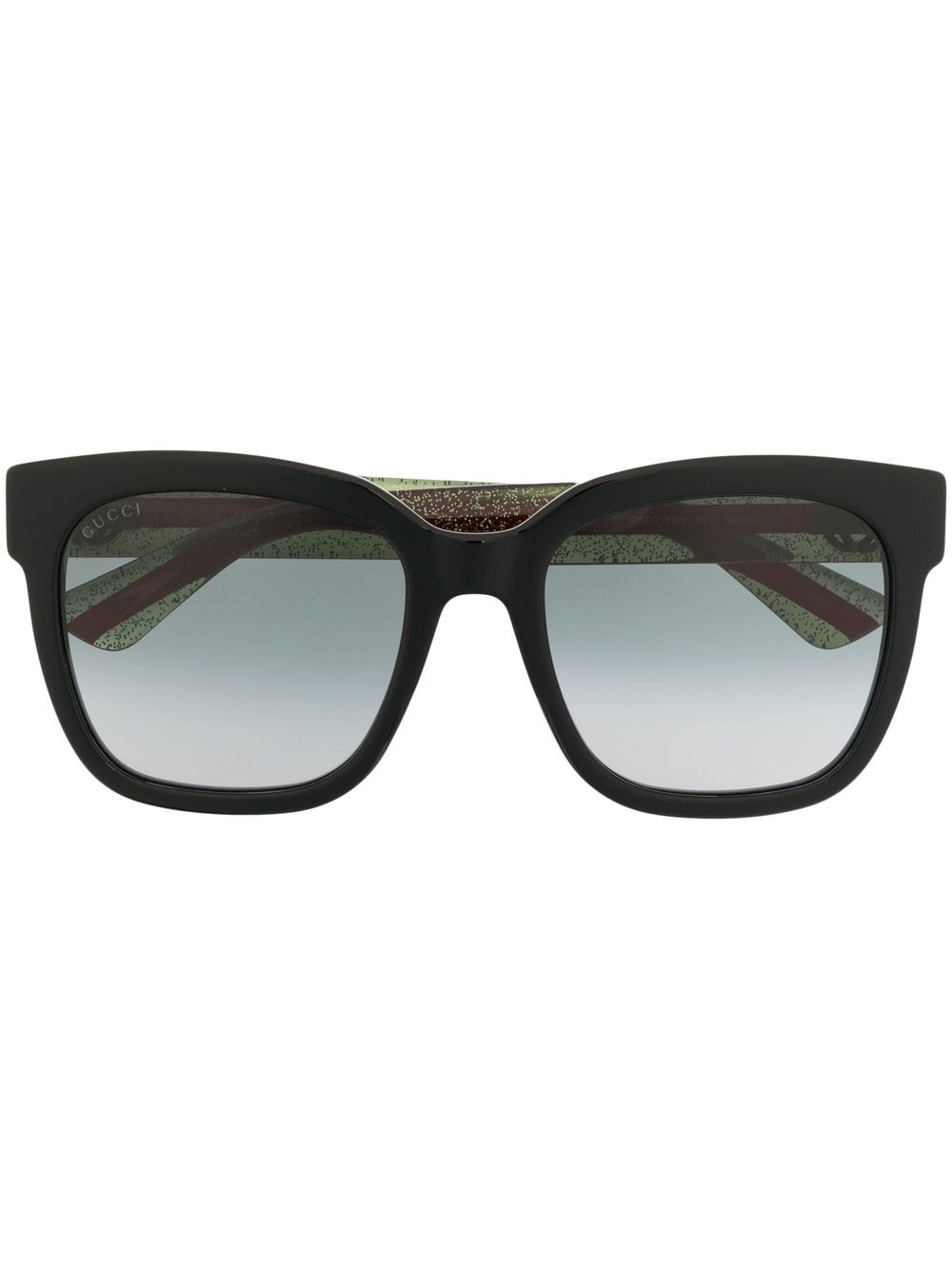 Gucci Eyewear 方框渐色太阳眼镜 - 黑色