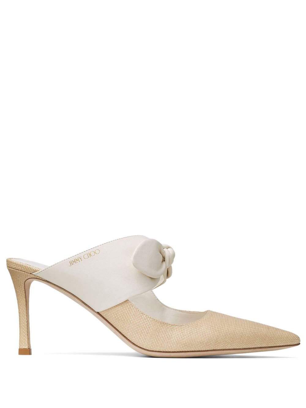 Jimmy Choo Rali 编织高跟穆勒鞋 - 中性色
