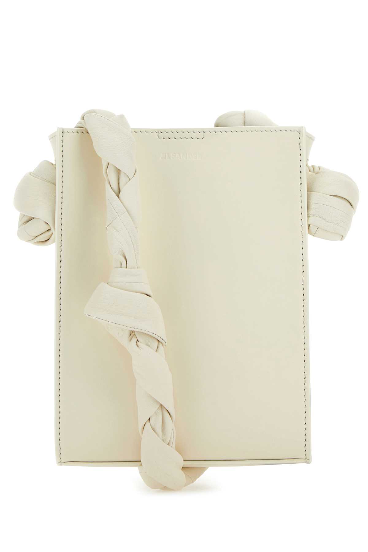 Jil Sander 象牙白皮质Tangle单肩包
