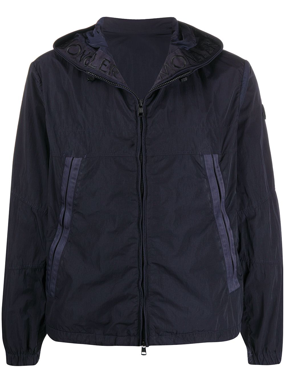 Moncler 盟可睐 logo刺绣防风衣 - 蓝色