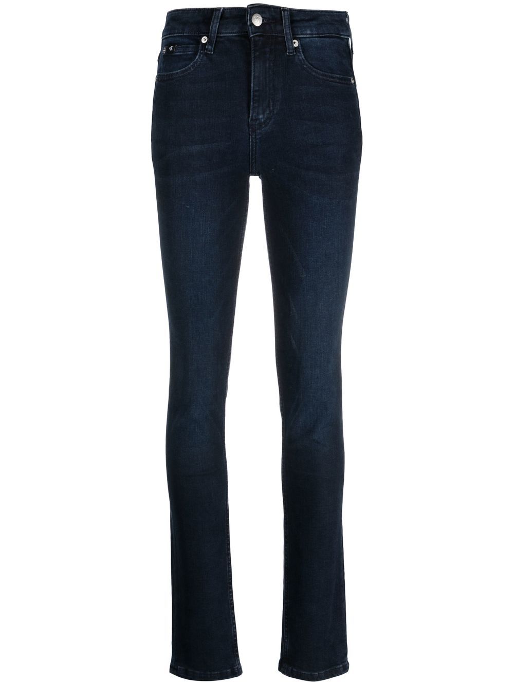 Calvin Klein Jeans 中腰紧身牛仔裤 - 蓝色