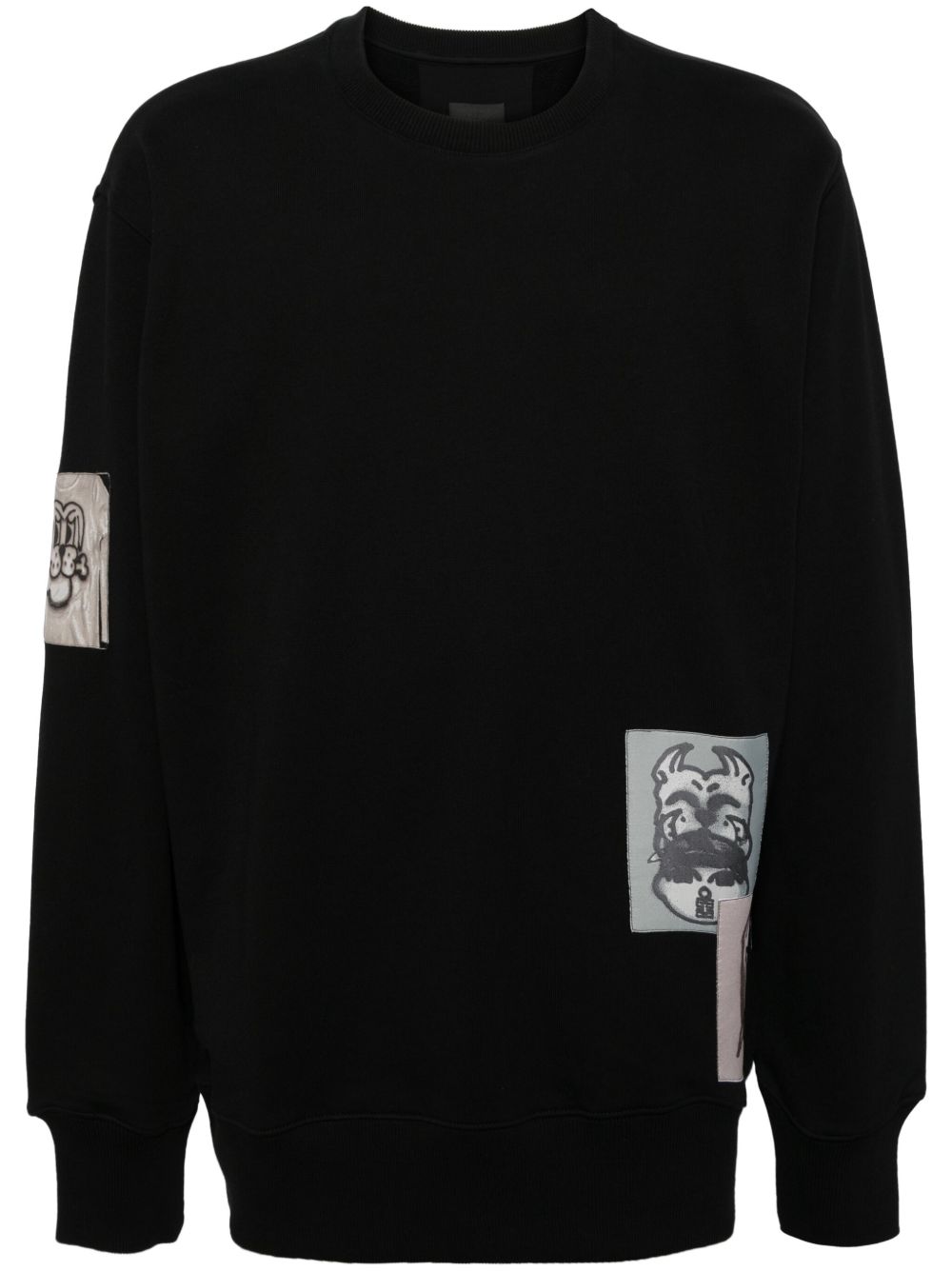 Givenchy 拼贴设计连帽衫 - 黑色