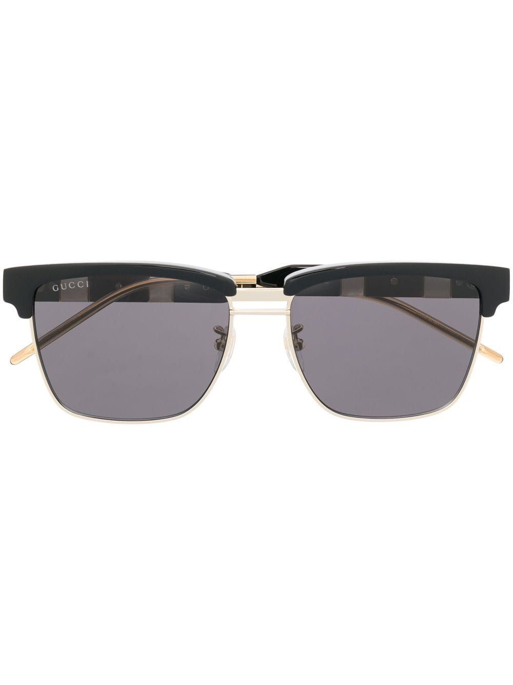 Gucci Eyewear 方框太阳眼镜 - 黑色