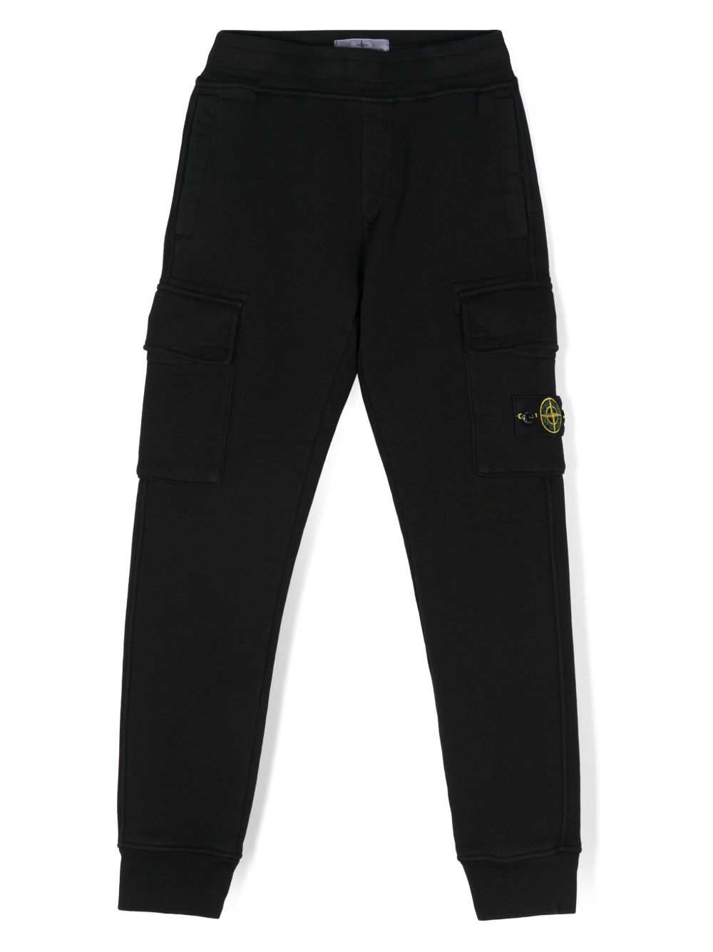 Stone Island Junior 罗盘徽章运动裤 - 黑色
