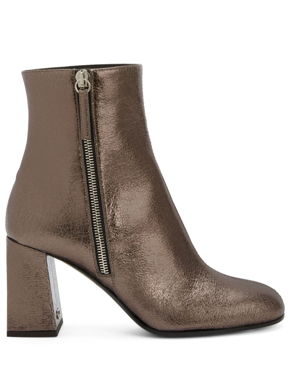 Giuseppe Zanotti Sveva 金属感高跟及踝靴 - 灰色