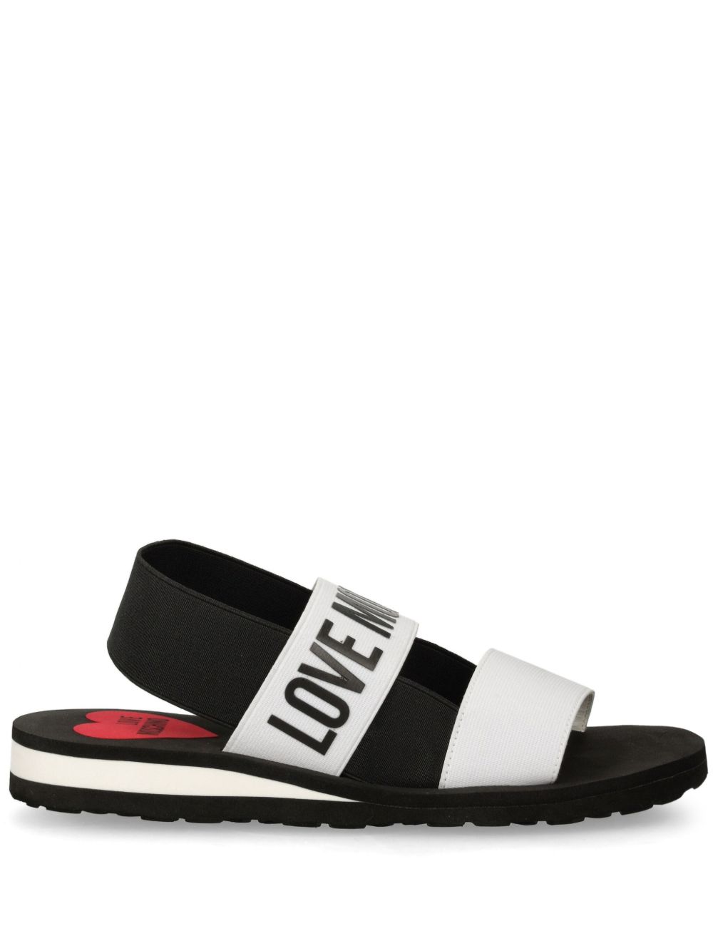 Love Moschino logo印花凉鞋 - 白色